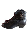 Black Leather Western Ankle Boots – Size 9