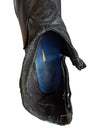 Black Leather Western Ankle Boots – Size 9