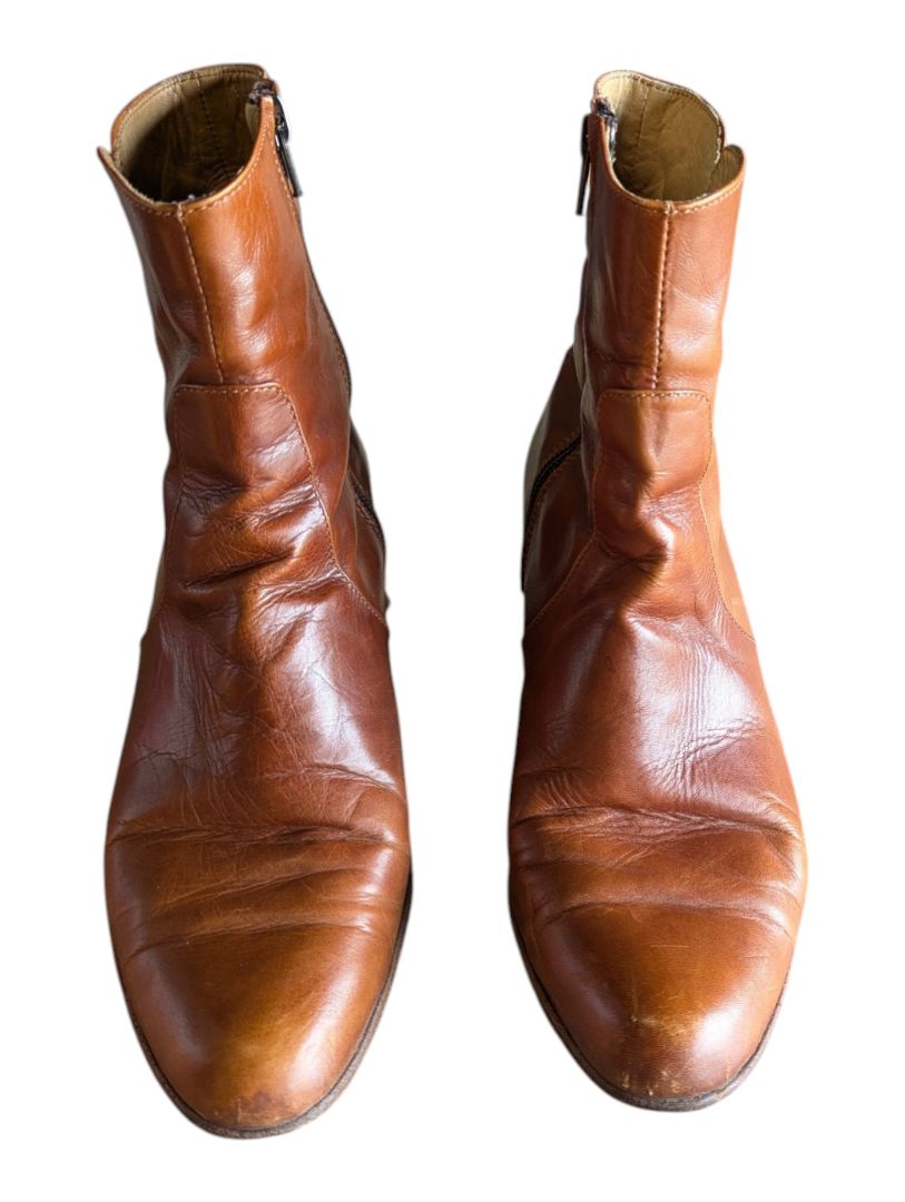 Brown Leather Ankle Boots – Size 9