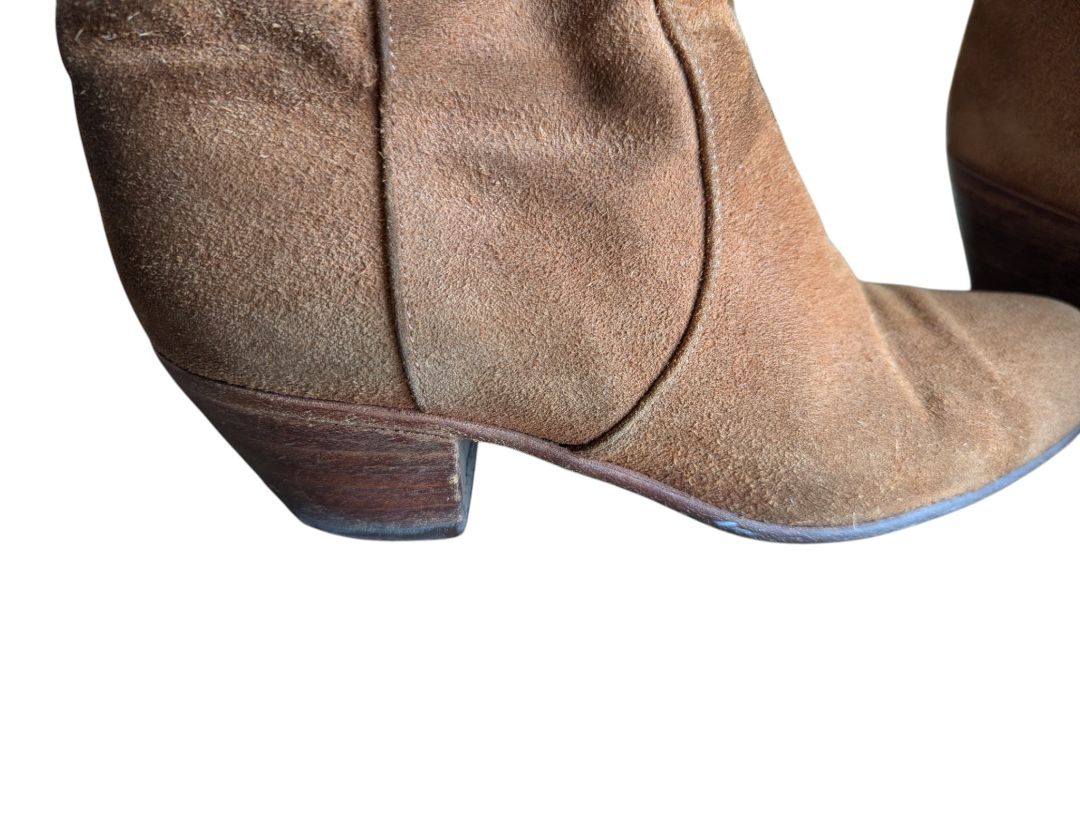 Brown Suede Ankle Boots – Size 9