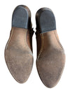Brown Leather Western-Style Ankle Boots