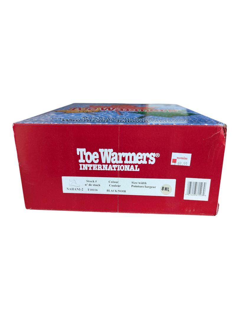 Toe Warmers International Black Waterproof Ankle Boots – Size 8 W/L