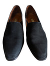 Nicole Tessa Black Nubuck Low-Heel Loafers – Size 8.5M