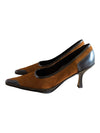 Nygård Collection Taylor Tan Suede & Black Patent Heels – Size 8M