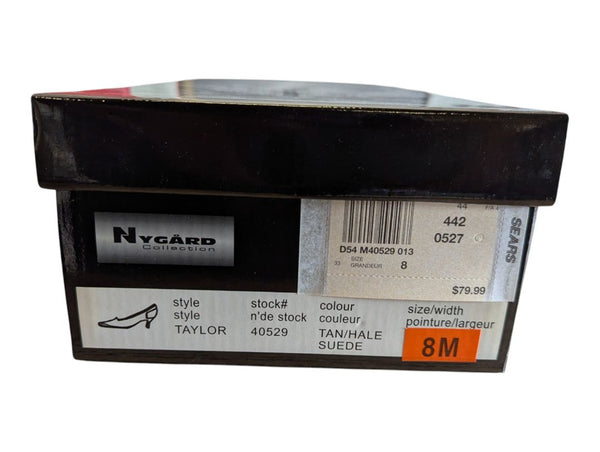 Nygård Collection Taylor Tan Suede & Black Patent Heels – Size 8M