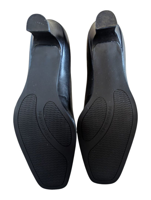 Naturalizer Frolic Black Leather & Patent Pumps – Size 9M