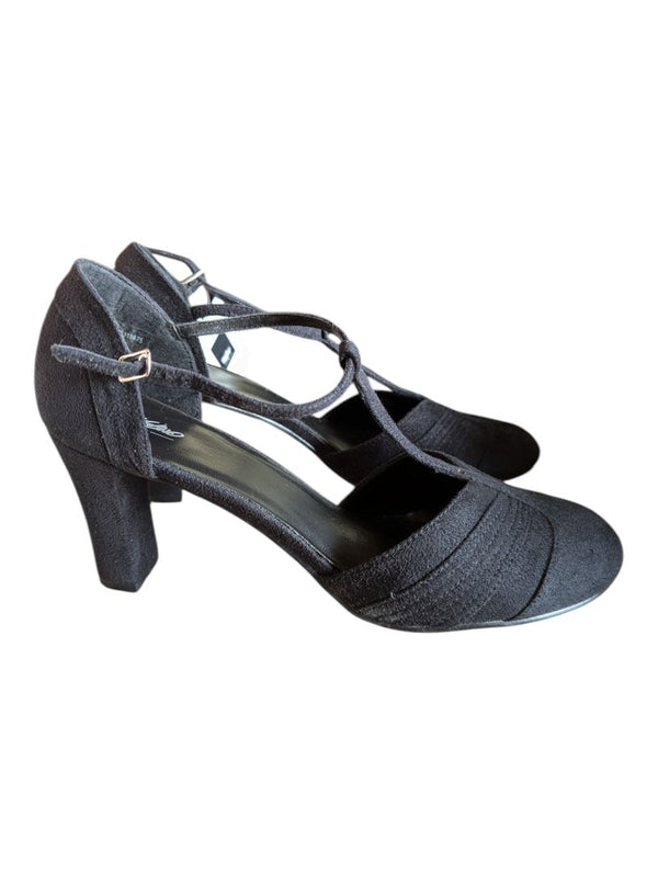 Mossimo Arden Black T-Strap Heels – Size 8