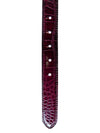 Burgundy Croc-Embossed Genuine Leather Belt