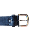 Black Embossed Leather Belt – Size 34