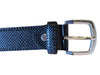 Black Embossed Leather Belt – Size 34