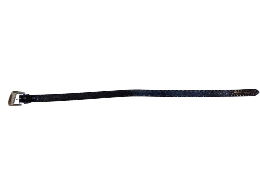 Nocona Black Tooled Leather Western Belt