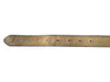 Dark Grey Leather Belt with Silver-Tone Buckle