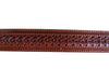 Brown Leather Belt with Braided Centre Detail