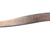 Black Croc-Embossed Leather Belt with Silver-Tone Buckle