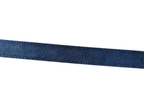 Black Leather Belt with Silver-Tone Buckle