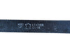 Black Leather Belt with Silver-Tone Buckle