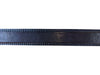 Black Leather Belt with Silver-Tone Buckle