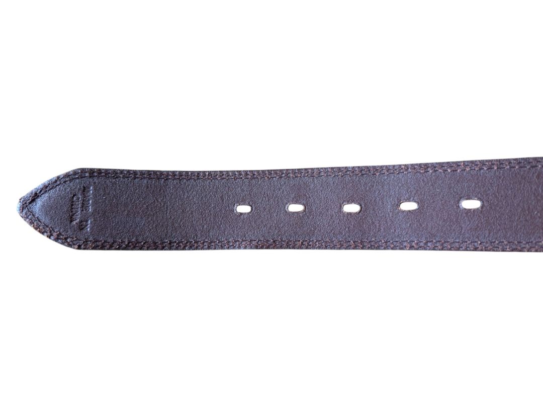 Stetson Full Grain Leather Belt with Rhinestone Heart Buckle