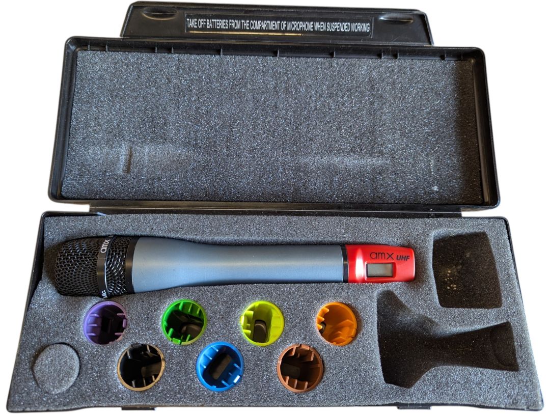 AMX AW-601 UHF Wireless Microphone System with Receiver, Case & Accessories