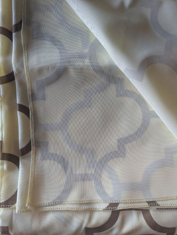 Lot of 3 Westcott Fabric Photo Booth Backdrops – Grey, Pink & Cream Geometric Patterns