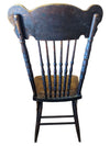 Vintage Pressback Wooden Chair with Turned Spindles & Portrait Medallion