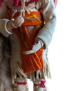 Handcrafted Indigenous-Style Hunter/Trapper Doll Figure with Fur Pelt & Backpack