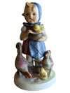 Vintage Goebel Hummel Porcelain Figurine Set – "Apple Tree Boy" & "Feeding Time"