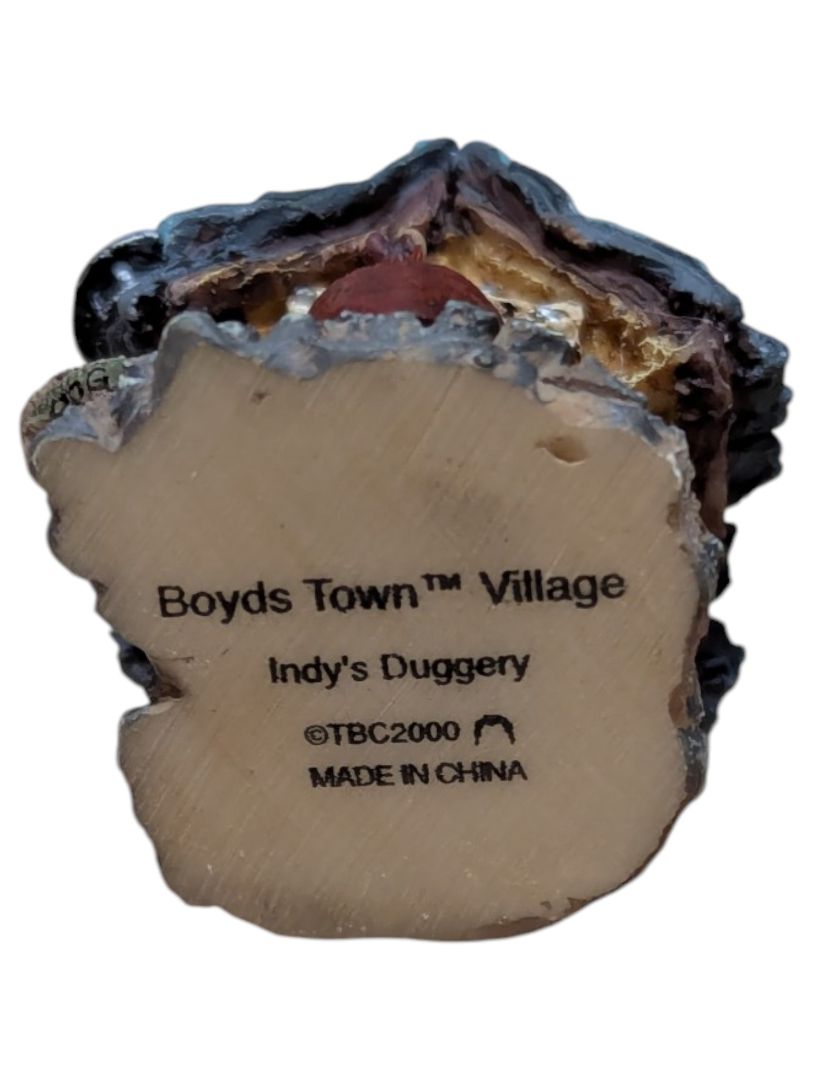 Boyds Bears & Friends Boyds Town Village Miniature Lot – Bearly-Able Construction, Figures, Dog House & Thimble