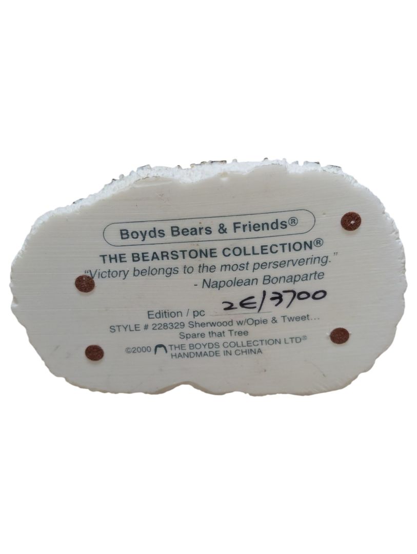 Boyds Bears & Friends Christmas Figurine Lot – Bearstone Collection, Ornament Bear & Scottish Bear