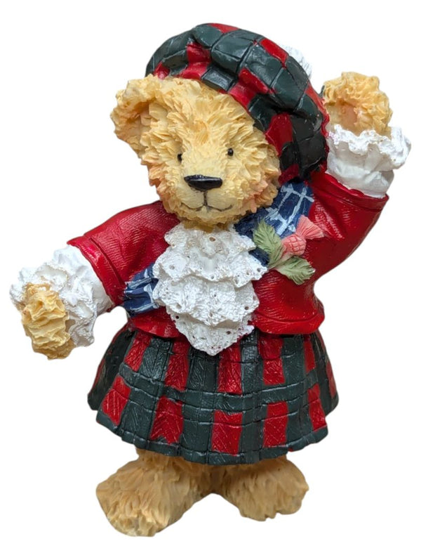 Boyds Bears & Friends Christmas Figurine Lot – Bearstone Collection, Ornament Bear & Scottish Bear