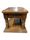 Rectangle Wood End Table with Drawer & Lower Shelf