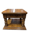 Rectangle Wood End Table with Drawer & Lower Shelf