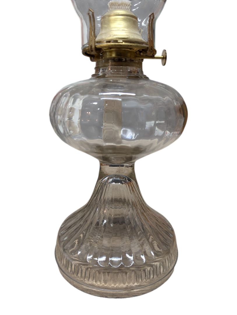 Clear Glass B&P Queen Anne No. 2 Oil Lamp