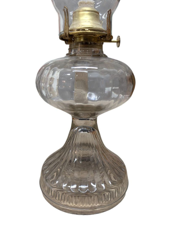 Clear Glass B&P Queen Anne No. 2 Oil Lamp