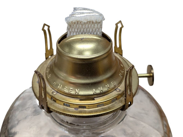 Clear Glass B&P Queen Anne No. 2 Oil Lamp