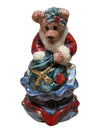 Christmas Bear & Moose Collectible Miniature Lot – Hinged Trinket Box, Sleigh, Wagons & Reindeer Display