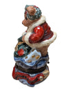 Christmas Bear & Moose Collectible Miniature Lot – Hinged Trinket Box, Sleigh, Wagons & Reindeer Display