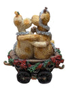 Christmas Bear & Moose Collectible Miniature Lot – Hinged Trinket Box, Sleigh, Wagons & Reindeer Display