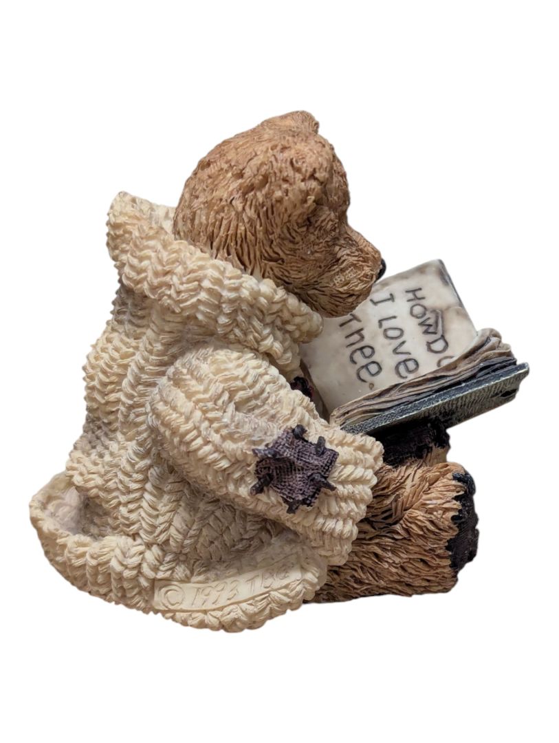 Boyds Bears & Friends Collectible Bear Figurine Lot – Love Sonnets, Bailey the Cheerleader & Bedtime Bear