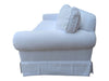 White Upholstered Sofa with Chaise Lounge