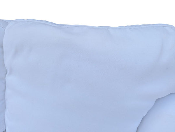 White Upholstered Sofa with Chaise Lounge
