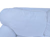 White Upholstered Sofa with Chaise Lounge