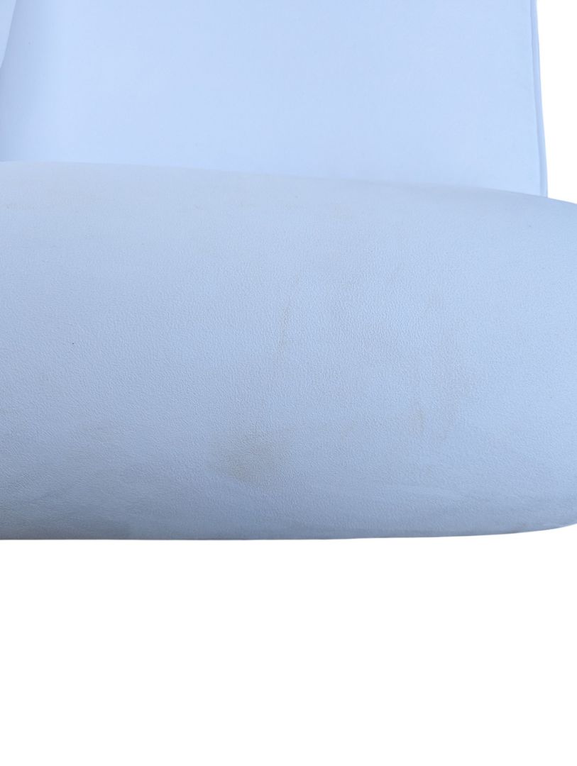 White Upholstered Sofa with Chaise Lounge