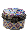 Porcelain Art Geometric Porcelain Trinket Box / Pillbox