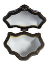 Porcelain Art Blue & Yellow Floral Porcelain Trinket Box / Pillbox