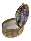 Murano-Style Millefiori Glass Pill Box