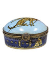 Jordan 1897 Cheetah Motif Porcelain Pill Box