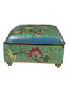 Vintage Chinese Cloisonné Enamel Hinged Trinket Box