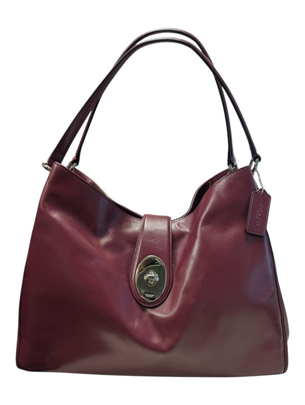 Coach Madison Carlyle Burgundy Leather Shoulder Bag