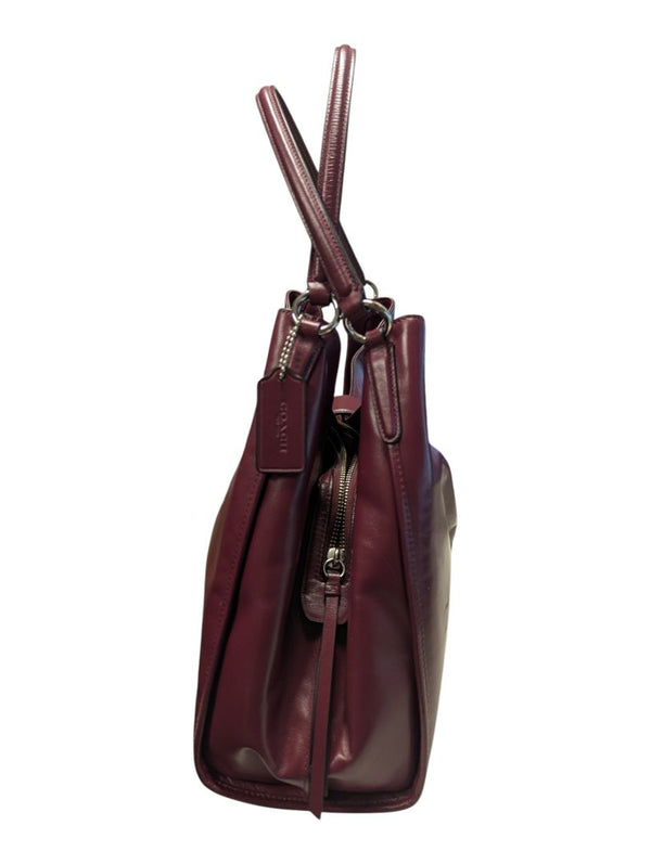 Coach Madison Carlyle Burgundy Leather Shoulder Bag